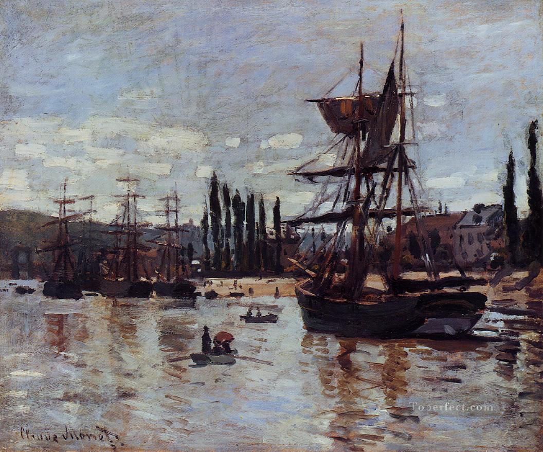 Boats at Rouen Claude Monet Oil Paintings